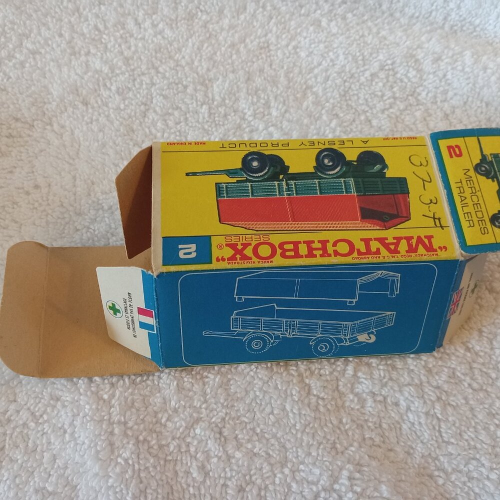 Vintage Lensey Matchbox Mercedes Trailer 2-D plus Box - Picture 12 of 12